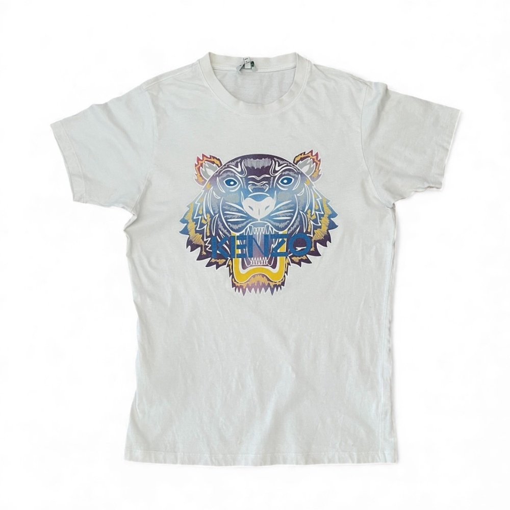 Kenzo Paris White Tiger T-Shirt Women's Sz XS